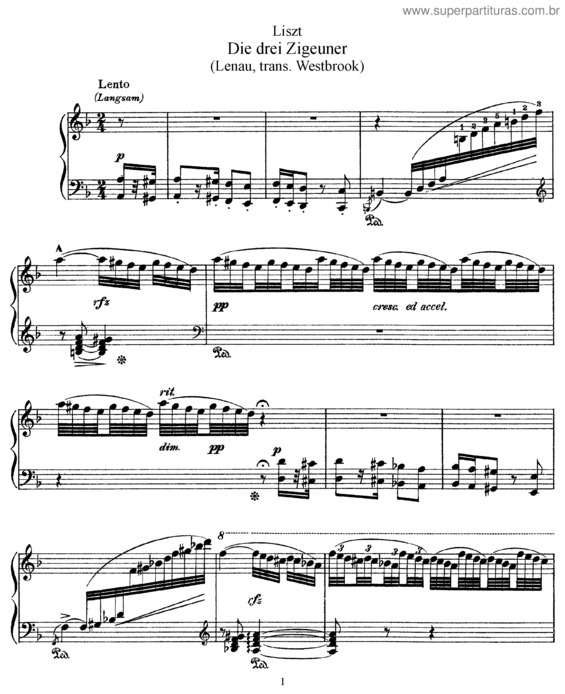 Partitura da música Die drei Zigeuner