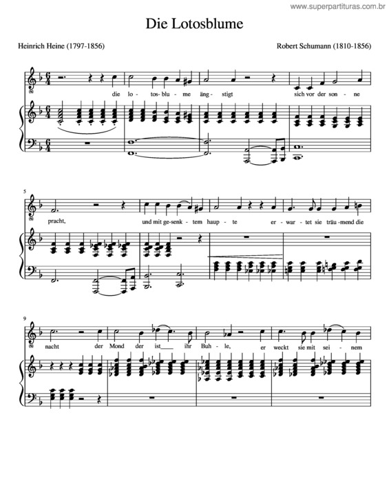 Partitura da música Die Lotosblume