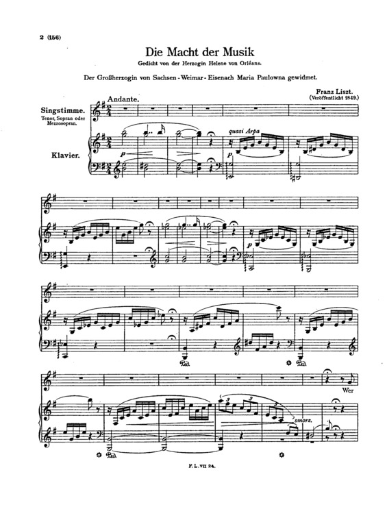 Partitura da música Die Macht Der Musik S.302