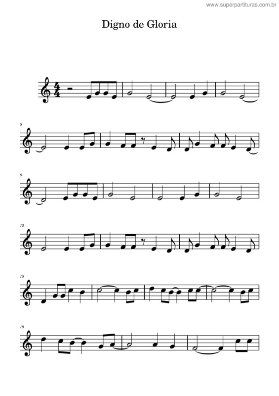 Partitura da música Digno De Gloria v.3