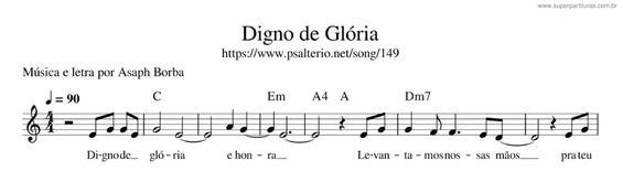 Partitura da música Digno De Glória v.4