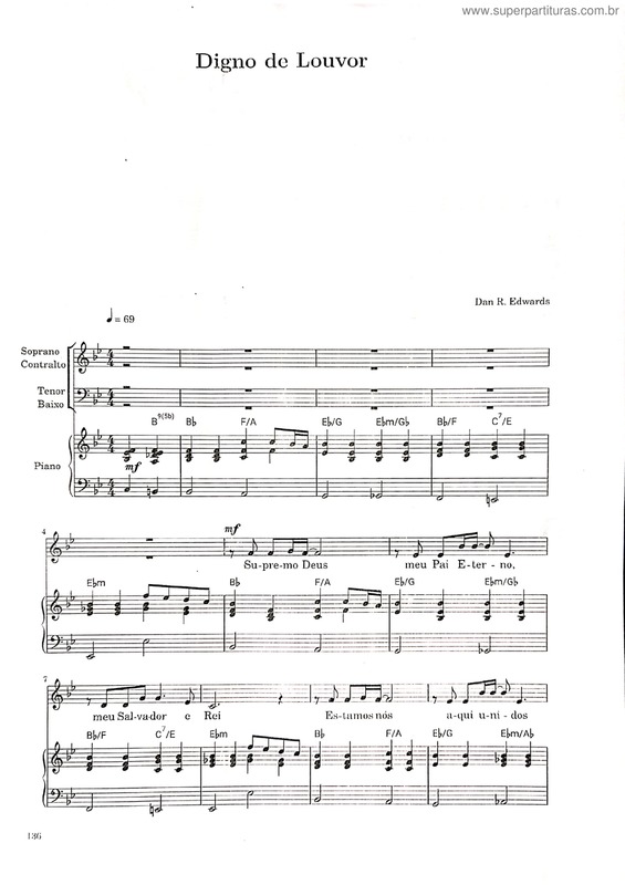Partitura da música Digno De Louvor v.2