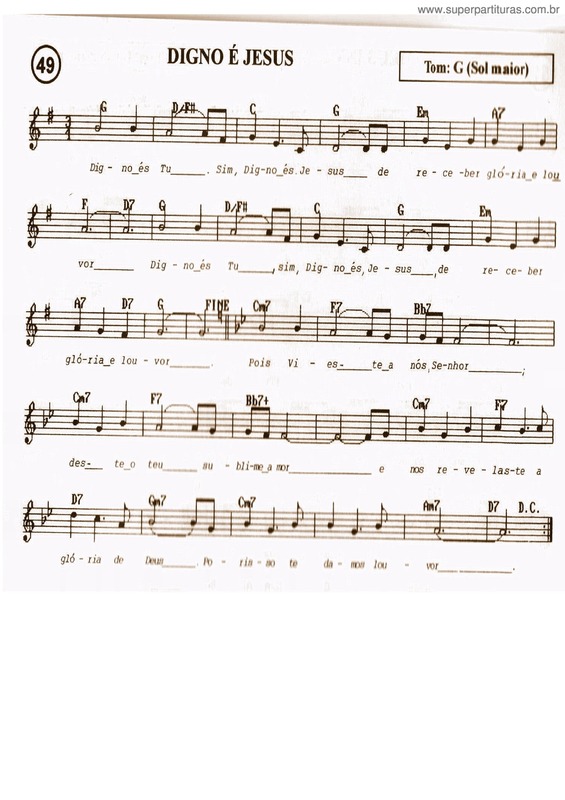 Partitura da música Digno É Jesus v.2