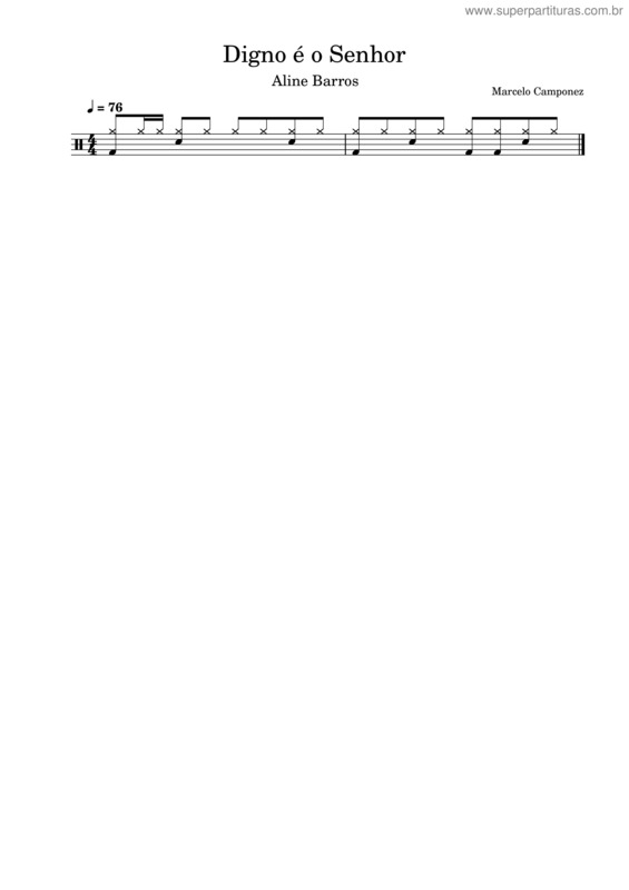 Partitura da música Digno É O Senhor – Marcelocampon
