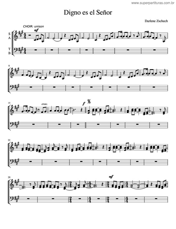 Partitura da música Digno Es El Se Or v.2