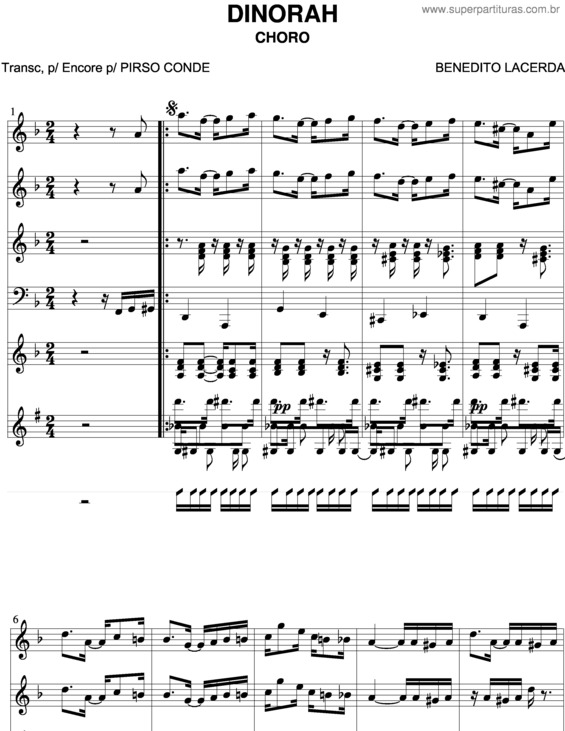 Partitura da música Dinorah v.3