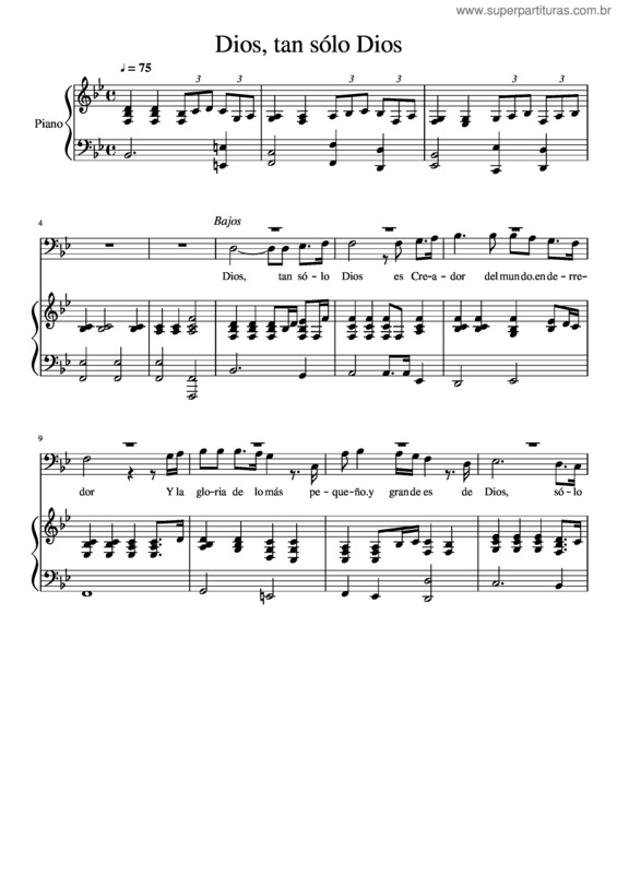Partitura da música Dios, Tan Sólo Dios