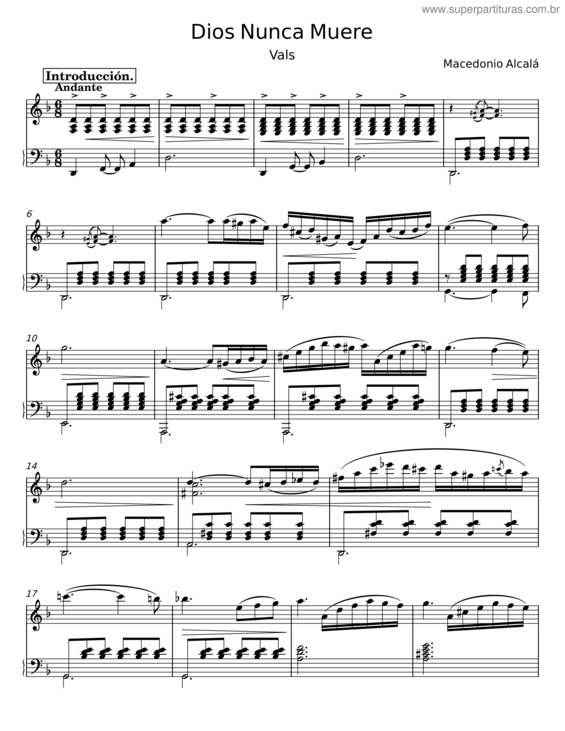 Partitura da música Dios Nunca Muere – Macedonio Alcalá v.3
