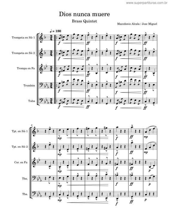 Partitura da música Dios Nunca Muere – Macedonio Alcalá v.4