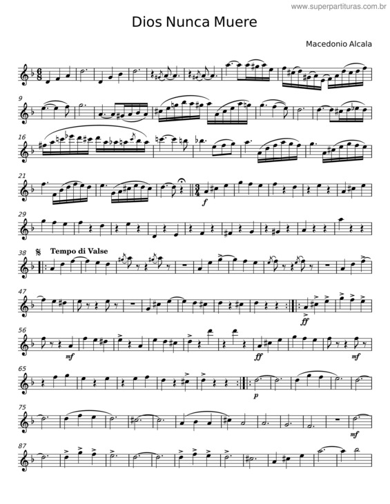 Partitura da música Dios Nunca Muere v.6