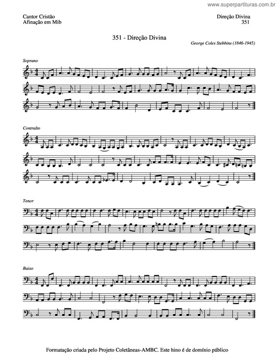 Partitura da música Direção Divina v.4