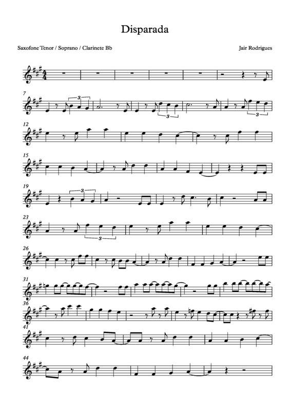 Partitura da música Disparada v.11