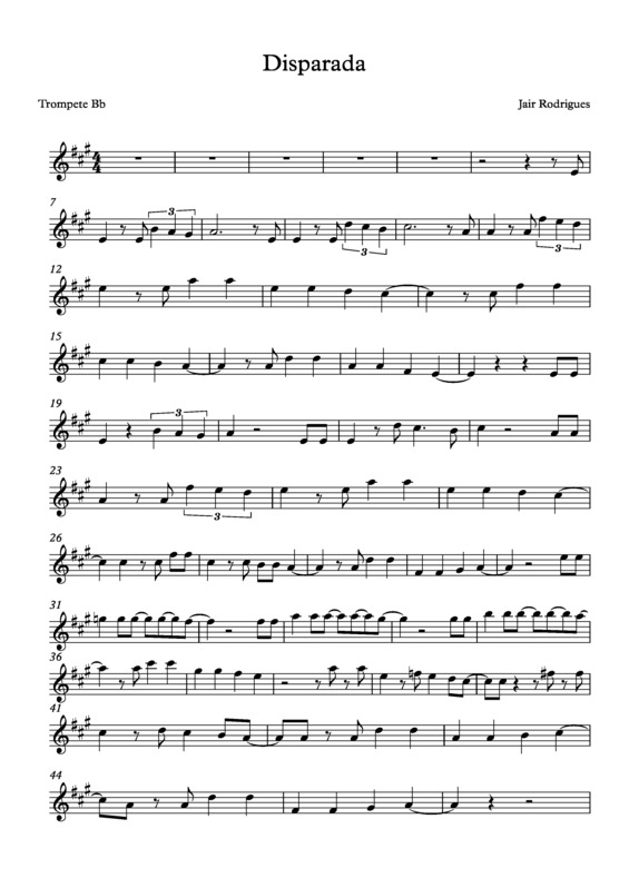 Partitura da música Disparada v.14