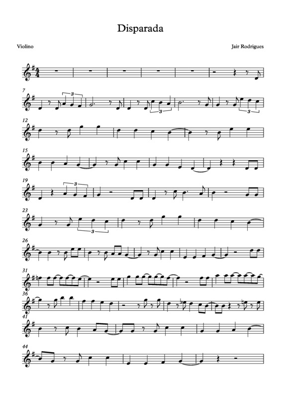 Partitura da música Disparada v.15