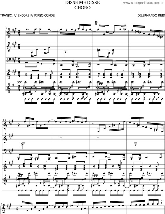 Partitura da música Disse Me Disse v.3