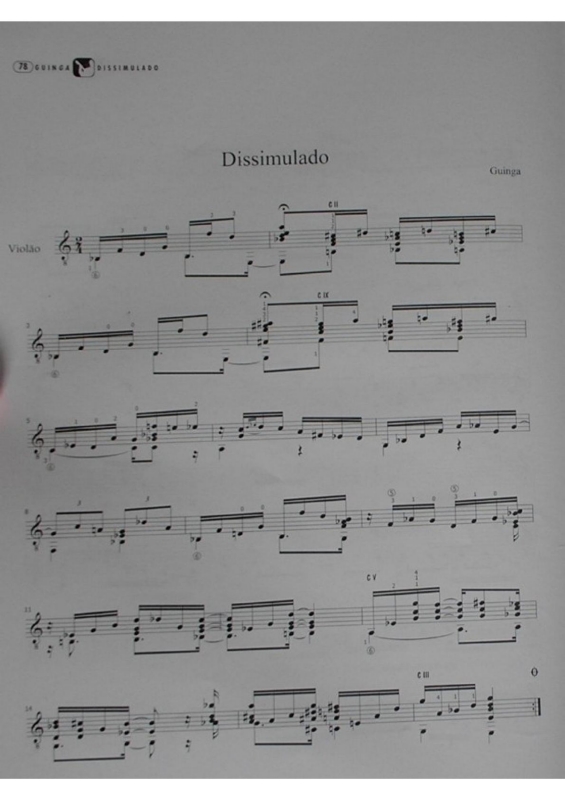 Partitura da música Dissimulado