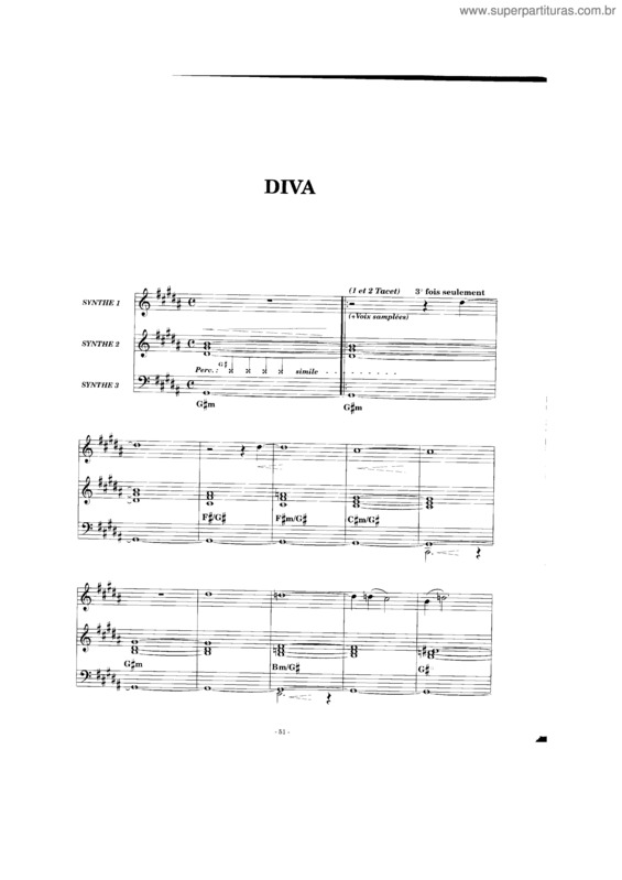 Partitura da música Diva v.5