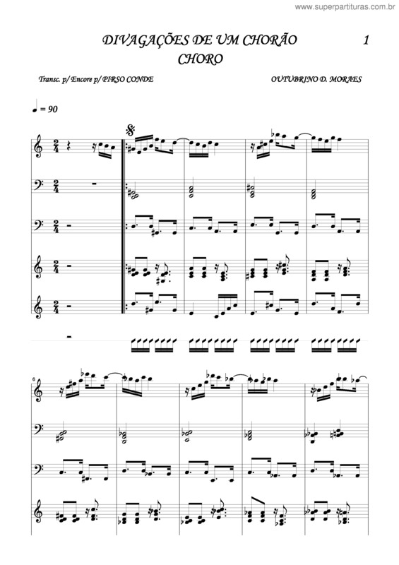 Partitura da música Divagações De Um Chorão v.2