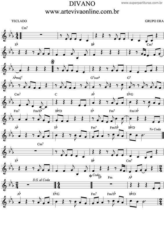 Partitura da música Divano v.2