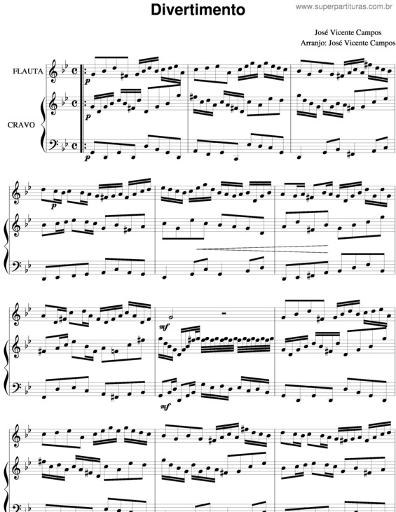 Partitura da música Divertimento v.2