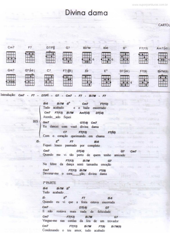 Partitura da música Divina Dama