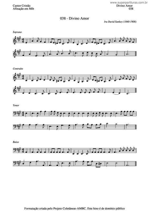 Partitura da música Divino Amor v.5