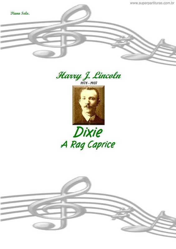 Partitura da música Dixie