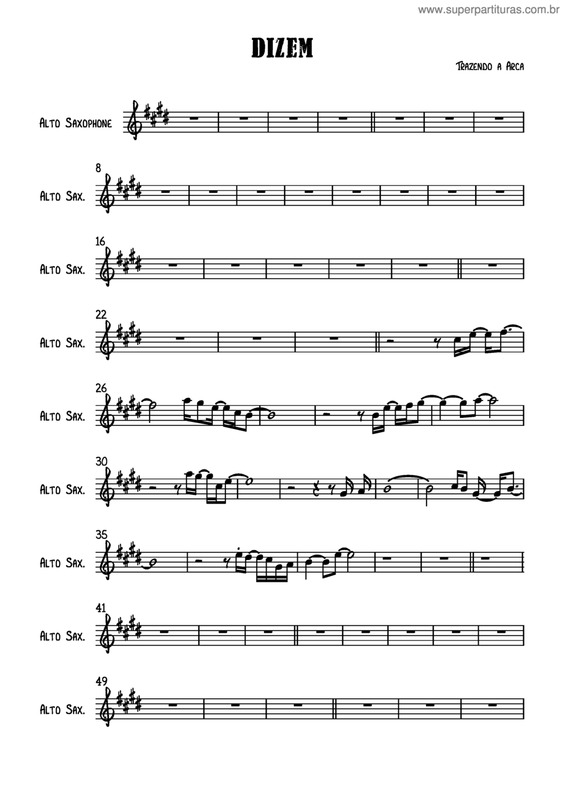 Partitura da música Dizem v.5