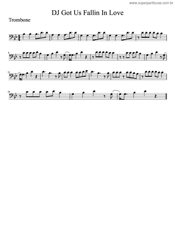 Partitura da música Dj Got Us Fallin In Love–Trombone