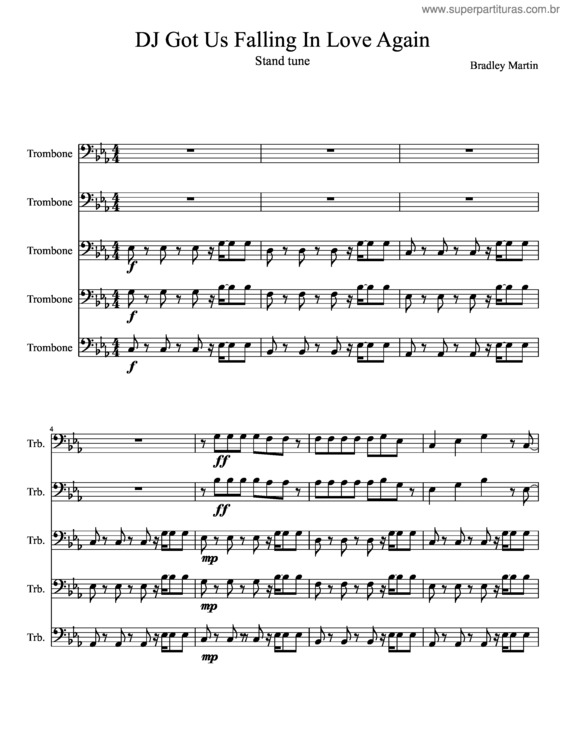 Partitura da música Dj Got Us Falling In Love Again