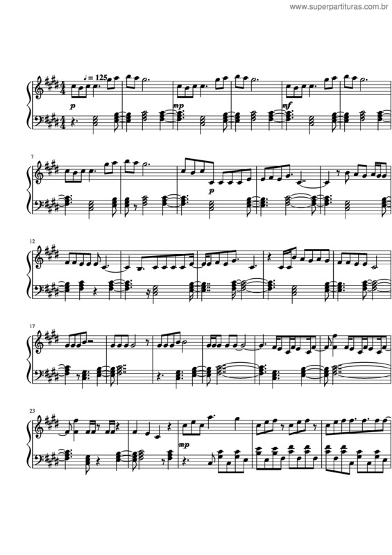 Partitura da música Dna–Bts