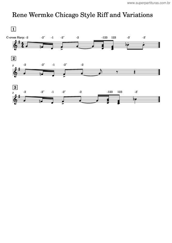 Partitura da música Dna Chicago–Blues–Riff
