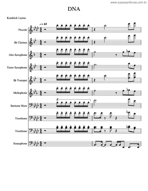 Partitura da música Dna v.2