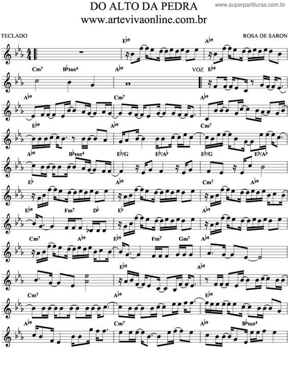 Partitura da música Do Alto Da Pedra