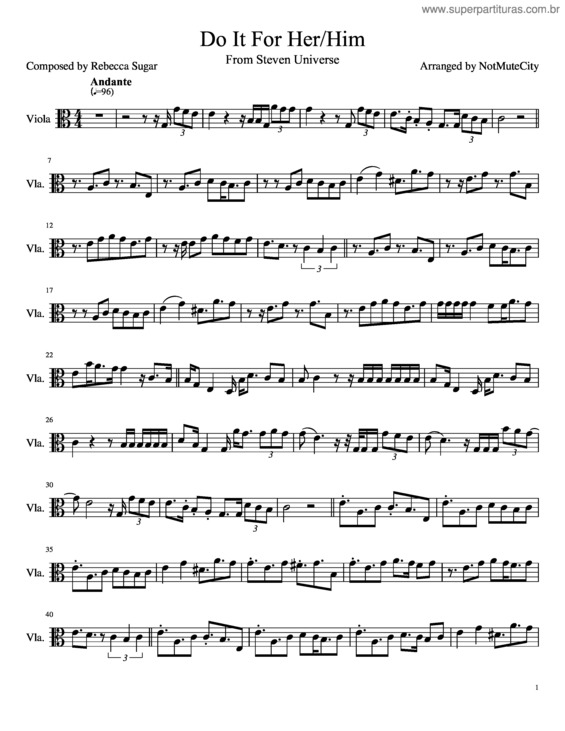 Partitura da música Do It For Him/Her
