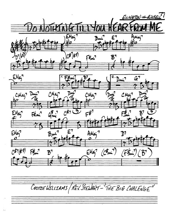 Partitura da música Do Nothing Till You Hear From Me