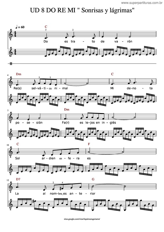 Partitura da música Do Re Mi  Sonrisas Y Lágrimas