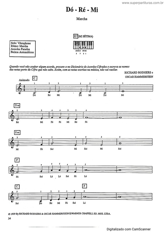 Partitura da música Do Re Mi v.2