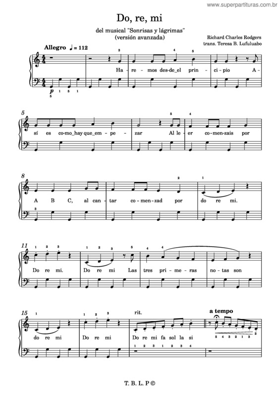 Partitura da música Do–Re–Mi v.3