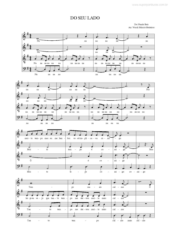 Partitura da música Do Seu Lado