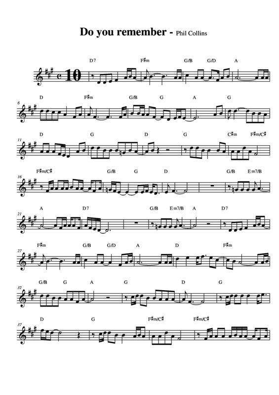 Partitura da música Do You Remember v.3