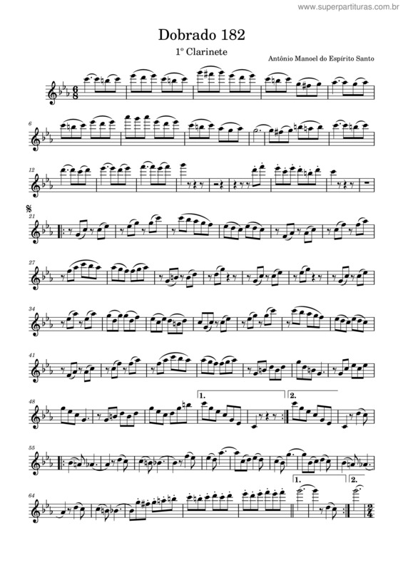 Partitura da música Dobrado 182 v.2