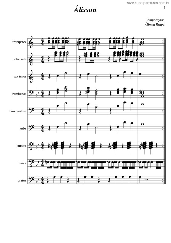 Partitura da música Dobrado Manoel Ribas