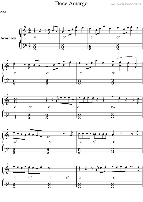 Partitura da música Doce Amargo v.2