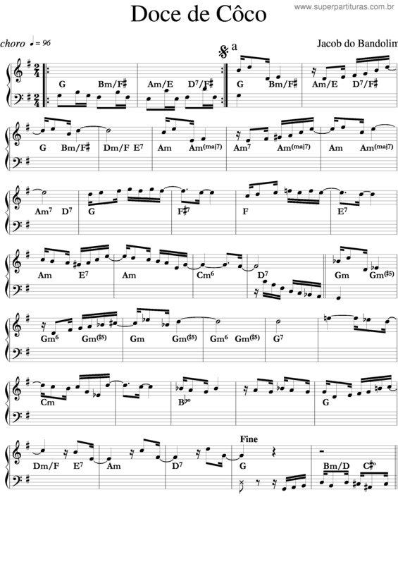 Partitura da música Doce De Coco v.3