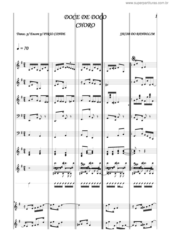 Partitura da música Doce De Coco v.8