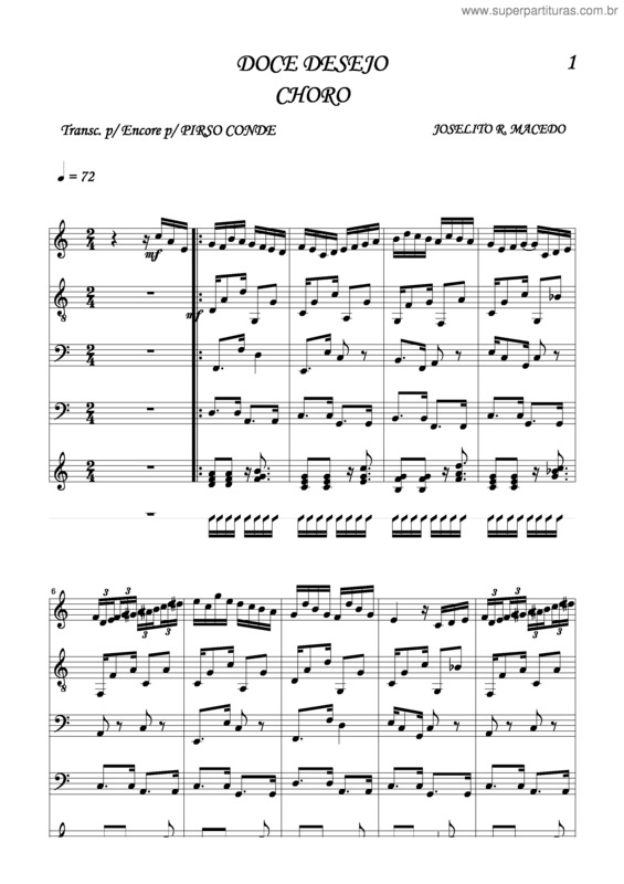 Partitura da música Doce Desejo v.4