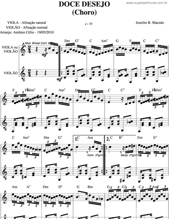 Partitura da música Doce Desejo v.5