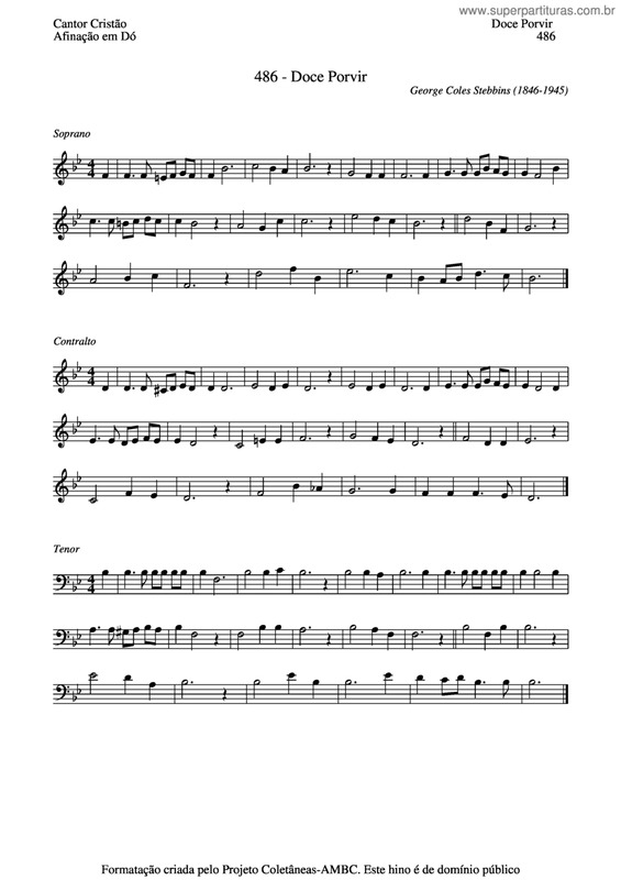 Partitura da música Doce Porvir v.2