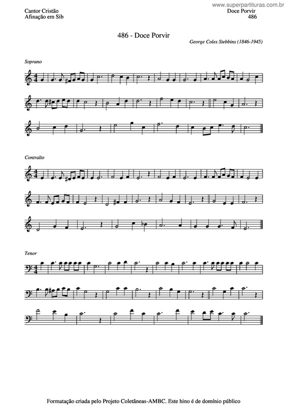 Partitura da música Doce Porvir v.3